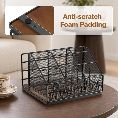 Remote Control Holder, 9-Slot TV Remote Holder for Table, Universal Farmhouse Remote Caddy Large Size Design for Living Room Bedroom Office, No Assembly Required in Saudi Arabia