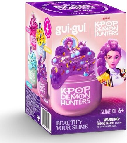 مجموعة الوحل المعطرة GUI GUI Kpop Demon Hunters، مجموعة مكونة من قطعتين، لعبة تململ حسية للأطفال، تخفيف التوتر، هدية لحفلات أعياد الميلاد، للأعمار من 6 سنوات فما فوق (روائح وألوان مختارة عشوائيًا) in Kuwait