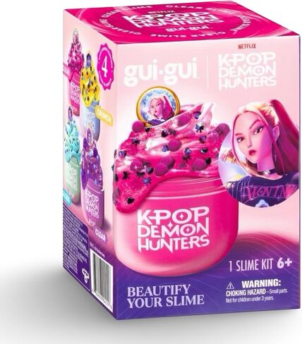 مجموعة الوحل المعطرة GUI GUI Kpop Demon Hunters، مجموعة مكونة من قطعتين، لعبة تململ حسية للأطفال، تخفيف التوتر، هدية لحفلات أعياد الميلاد، للأعمار من 6 سنوات فما فوق (روائح وألوان مختارة عشوائيًا) in Kuwait