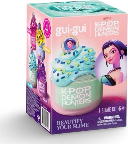 مجموعة الوحل المعطرة GUI GUI Kpop Demon Hunters، مجموعة مكونة من قطعتين، لعبة تململ حسية للأطفال، تخفيف التوتر، هدية لحفلات أعياد الميلاد، للأعمار من 6 سنوات فما فوق (روائح وألوان مختارة عشوائيًا) in Kuwait