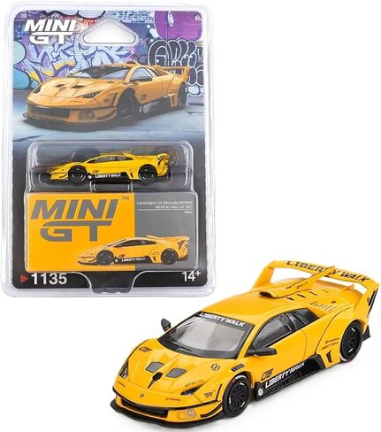 Diecast Model Car Compatible with Mini GT 1:64 Lamborghini LB-Silhouette Works Murcielago GT Evo Black Limited Edition MGT01053 in Saudi Arabia