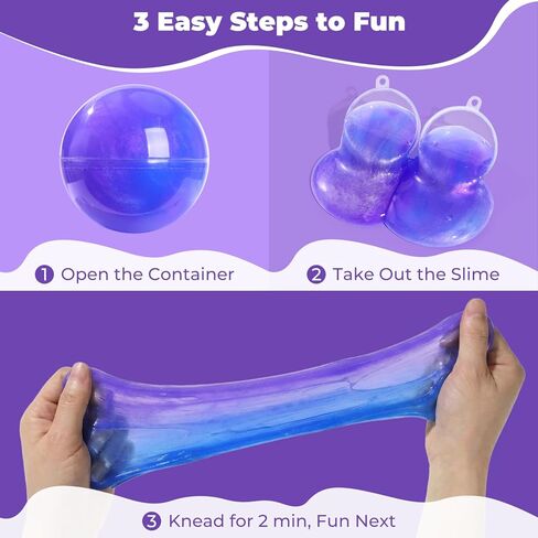 هدايا الحفلات من Theefun Slime، 24 قطعة من كرات Galaxy Slime القابلة للتمدد وغير اللزجة لعيد الميلاد للأطفال، ألعاب حسية DIY ألعاب المعجون لتخفيف التوتر، جوائز الفصول الدراسية للفتيات والأولاد in Kuwait