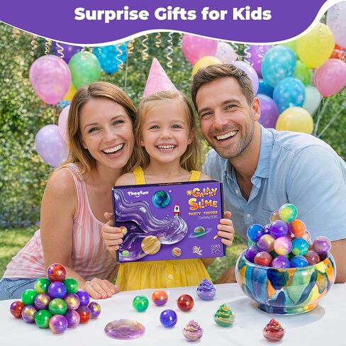 هدايا الحفلات من Theefun Slime، 24 قطعة من كرات Galaxy Slime القابلة للتمدد وغير اللزجة لعيد الميلاد للأطفال، ألعاب حسية DIY ألعاب المعجون لتخفيف التوتر، جوائز الفصول الدراسية للفتيات والأولاد in Kuwait