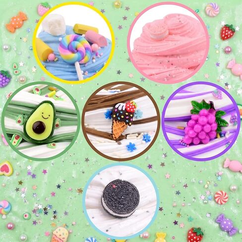 7 Pack Cake Butter Slime Kits, Soft and Non-Sticky, Birthday Gifts for Kids, for Girls and Boys Party Favor Gifts, Stress Relief Toys in Saudi Arabia
