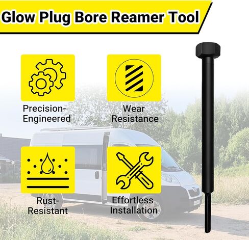 EN-52074 GM-52074 Glow Plug Bore Reamer Tool, Compatible with 6.6L 3.0L 2.8L Duramax Diesel Engines (2001-2025), Carbon Buildup Removal & Thread Cleaning, Replaces Kent-Moore OTC-7223 in Saudi Arabia
