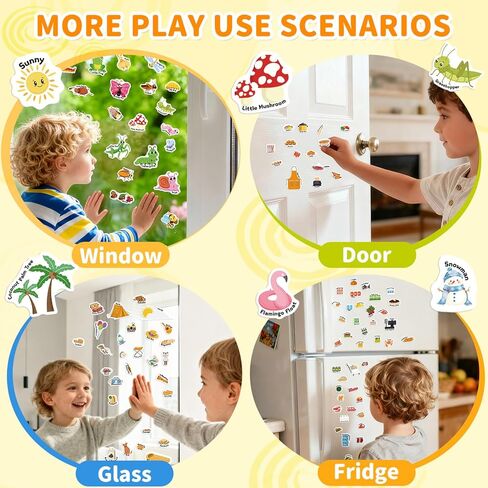 6 Sets Reusable Sticker Book for Toddlers 3-6, Jelly Sticker Books for Toddler, Travel Sticker Activity Toys for Kids 3 4 5 6 Years Old Girls & Boys in Saudi Arabia