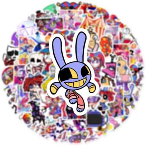 60Pcs Anime Stationery Stickers The Amazing Digital Circus TADC Cute Kawaii Sticker Stationery Manga Student Cartoon Waterproof Graffiti Decorate in Saudi Arabia