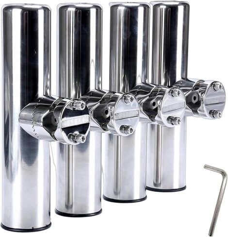 Rod Holder Clamp Boat Fishing Rod Holder with Clamp, Stainless Clamp on Fishing Rod Holder for Rails 7/8" to 1" in Saudi Arabia