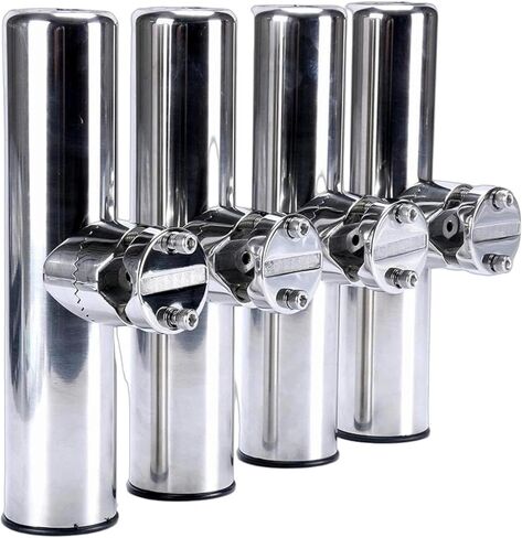 Rod Holder Clamp Boat Fishing Rod Holder with Clamp, Stainless Clamp on Fishing Rod Holder for Rails 7/8" to 1" in Saudi Arabia