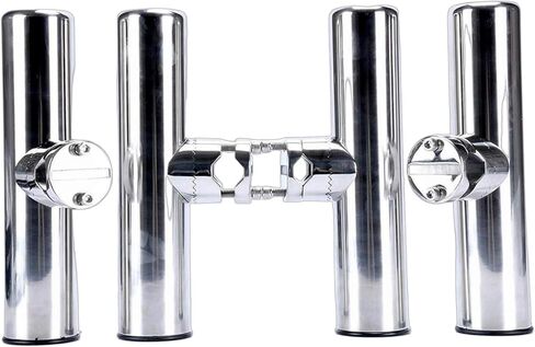 Rod Holder Clamp Boat Fishing Rod Holder with Clamp, Stainless Clamp on Fishing Rod Holder for Rails 7/8" to 1" in Saudi Arabia