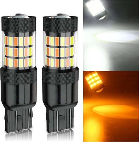 7443 7444NA Switchback LED Turn Signal Bulbs For Toyota Camry 2018 2019 2020 2021 2022 2023 2024 SE/LE/TRD/L, 2025 SE/LE, 2012-2017 All Trims, 300% Brighter Dual Color White/Amber, Parking Light, 2PCS in Kuwait