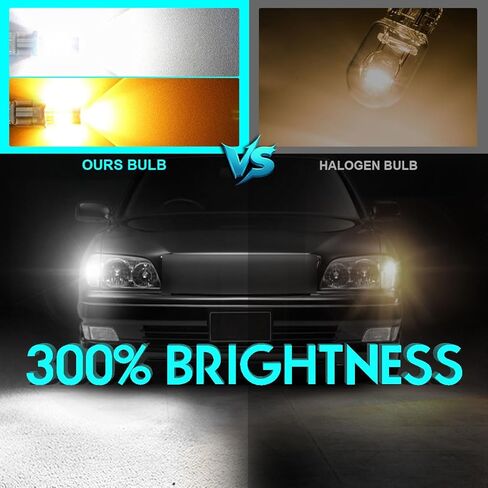 7443 7444NA Switchback LED Turn Signal Bulbs For Toyota Camry 2018 2019 2020 2021 2022 2023 2024 SE/LE/TRD/L, 2025 SE/LE, 2012-2017 All Trims, 300% Brighter Dual Color White/Amber, Parking Light, 2PCS in Kuwait