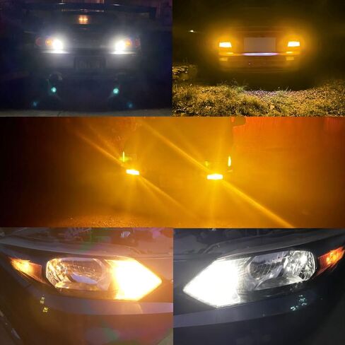 7443 7444NA Switchback LED Turn Signal Bulbs For Toyota Camry 2018 2019 2020 2021 2022 2023 2024 SE/LE/TRD/L, 2025 SE/LE, 2012-2017 All Trims, 300% Brighter Dual Color White/Amber, Parking Light, 2PCS in Kuwait