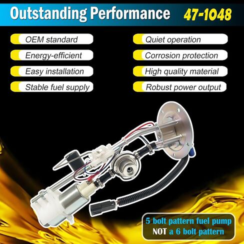 مجموعة مضخة الوقود EFI تناسب Polaris Sportsman 700 X2 800 EFI 4X4 ATV 47-1048 وحدة مضخة الوقود الكاملة 5-Bolt، Sportsman X2 500 2006، 47-1048-BNM، 471048، 2520496 2520776 2520311 2005 2006 2007 2008 in Kuwait
