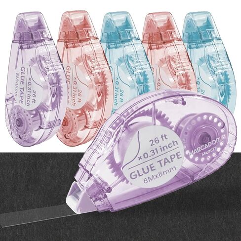 Scrapbook Tape, Set of 6 Pack Double Sided Tape Roller, 0.31 in x 32 Feet Glue Tape Roller, Tape Runner for Scrapbooking, Craft Supplies, Gift Wrapping, Photo Tape and Paper Art. in Saudi Arabia