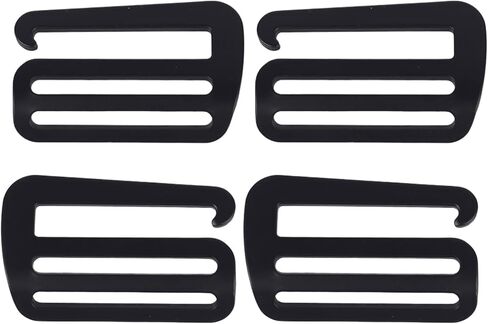 مشبك على شكل حرف G مقاس 2 بوصة، خطاف على شكل حرف G من سبائك الألومنيوم شديد التحمل مكون من 4 قطع، قفل قابل للتعديل في الاتجاه الأيسر والأيمن لحزام 50 مم/2 بوصة، حقيبة الظهر، حقيبة اليد، حزام الأمتعة (أسود) in Saudi Arabia