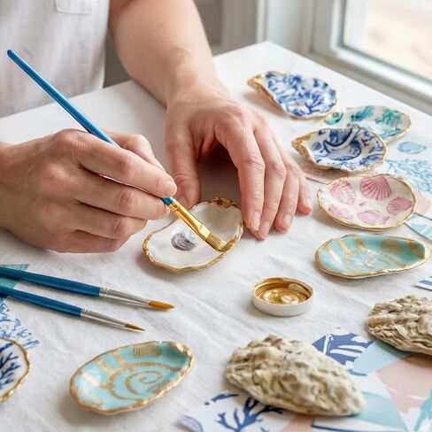 30Pcs Large Flat Oyster Shells for Crafts, 4-5 Inch Cleaned Natural Oyster Shells for Decoupage Painting Vase Filler Wedding DIY Decor Coastal Christmas Large Seashells Art in Saudi Arabia