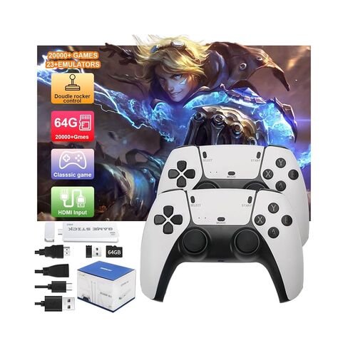 M15 Wireless Retro Gaming Console Upgrade Retro Game Stick with 23 Emulators, Plug & Play Video Games with Built in 64GB 20,000+ Games, Gamestick 4K HDMI Output for TV with 2.4G Wireless Controllers in Saudi Arabia