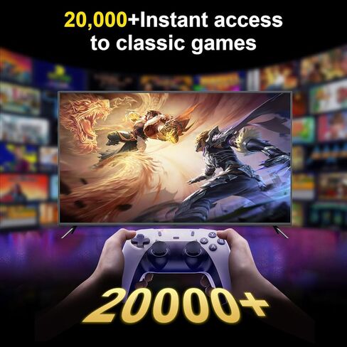 M15 Wireless Retro Gaming Console Upgrade Retro Game Stick with 23 Emulators, Plug & Play Video Games with Built in 64GB 20,000+ Games, Gamestick 4K HDMI Output for TV with 2.4G Wireless Controllers in Saudi Arabia