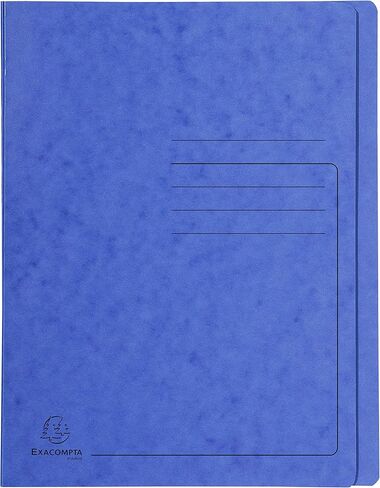 Exacompta - Ref 39986E - Flat Bar File - Suitable for A4 Documents, Pre-Printed Cover, 355gsm Heavyweight Mottled Pressboard, 30mm Spine, Metal Spring Mechanism - Turquoise in Kuwait