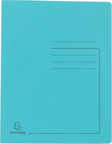 Exacompta - Ref 39986E - Flat Bar File - Suitable for A4 Documents, Pre-Printed Cover, 355gsm Heavyweight Mottled Pressboard, 30mm Spine, Metal Spring Mechanism - Turquoise in Saudi Arabia