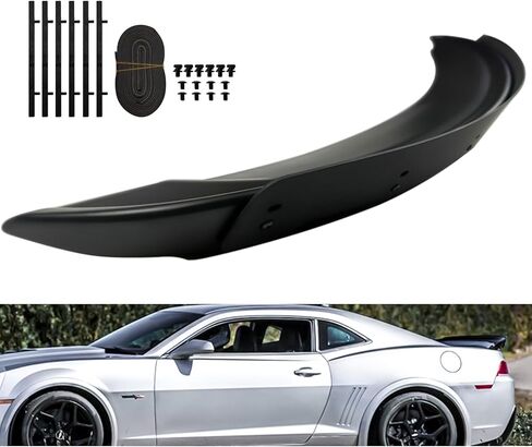 Rear Trunk Spoiler with WickerBill Compatible with Chevy Camaro 2010-2013, EOS ZL1 Style Matte Black ABS Wing Lip Spoiler Kit in Saudi Arabia