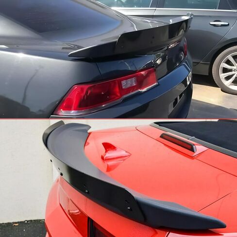 Rear Trunk Spoiler with WickerBill Compatible with Chevy Camaro 2010-2013, EOS ZL1 Style Matte Black ABS Wing Lip Spoiler Kit in Saudi Arabia
