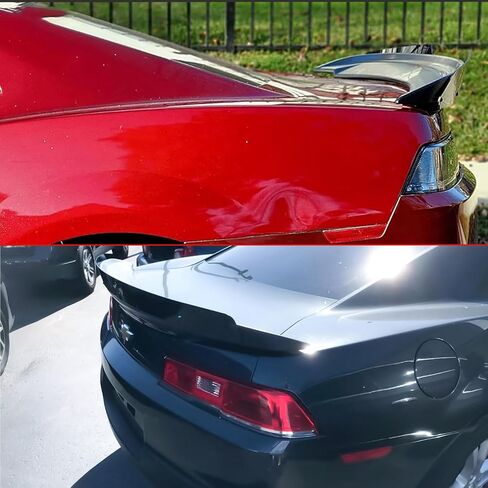 Rear Trunk Spoiler with WickerBill Compatible with Chevy Camaro 2010-2013, EOS ZL1 Style Matte Black ABS Wing Lip Spoiler Kit in Saudi Arabia