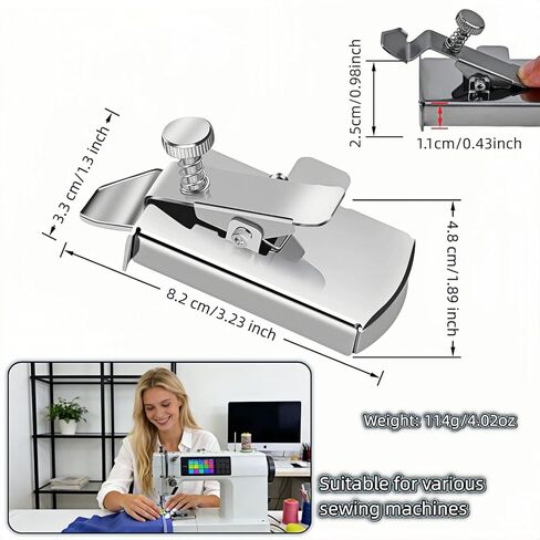 3rd Gen Magnetic Seam Guide for Sewing Machine, Adjustable Universal Hem Guide with Clip & Strong Magnet - Compatible with Walking Foot, Multi-Size Hemmer Presser Foot, Sewing Accessories in Saudi Arabia