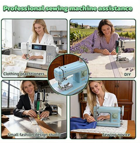 3rd Gen Magnetic Seam Guide for Sewing Machine, Adjustable Universal Hem Guide with Clip & Strong Magnet - Compatible with Walking Foot, Multi-Size Hemmer Presser Foot, Sewing Accessories in Saudi Arabia
