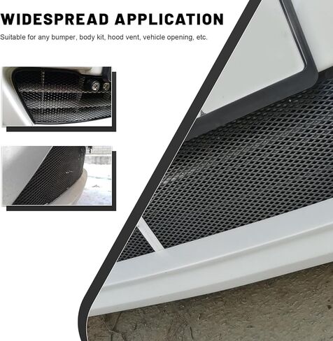 Car Grille Mesh, 40" × 13" Multi Functional Auto Aluminum Grill Mesh with 3 × 6mm Rhombic Hole, Heavy Duty Grille Insert Radiator Protective Cover for Most Vehicles in Saudi Arabia