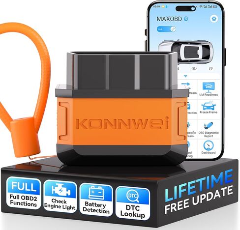 KONNWEI KW906 OBD2 Scanner Bluetooth, Professional Code Reader & Scan Tool for All Cars, Automotive Diagnostic Tool to Check Engine Light & Clear Fault Codes, Auto Scan, Live Data, Battery Test in Kuwait
