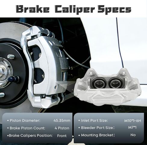 Front Left & Right Disc Brake Caliper Set Compatible with Toyota 4Runner 2003-2009, Tacoma 2005-2023, Tundra 2000-2006, FJ Cruiser 2007-2014, Replace 19-2984 19-2985 in Saudi Arabia