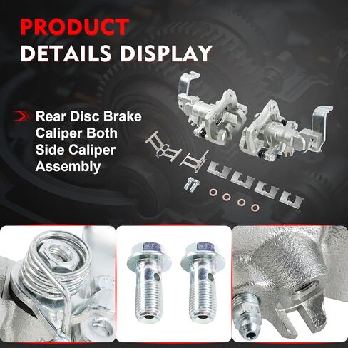 19B2069 19B2068 Rear Disc Brake Caliper Both Side Caliper Assembly Replacement for Honda Accord 1998-2008 Acura TSX 2004-2008 CC11M2063H CC11M2062H Rear Driver and Passenger Side 2PCS Set in Saudi Arabia
