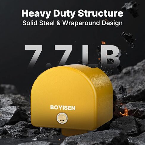 BOYISEN Trailer Coupler Lock for 2" & 2-5/16" Couplers, Heavy-Duty Wraparound Anti-Theft Tongue Lock with 3 Keys & Dust Cap, for RV, Camper, Boat & Travel Trailer, Rust-Resistant in Saudi Arabia