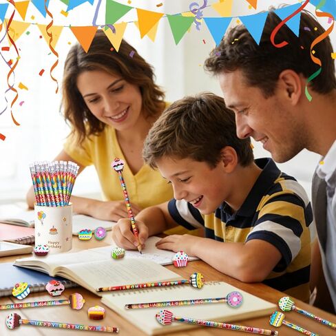 مجموعة أقلام رصاص لعيد الميلاد مع ممحاة، 48 مجموعة أقلام عيد ميلاد سعيد، 48 ممحاة عملاقة، هدايا لجوائز أعياد الميلاد في الفصل الدراسي (96) in Kuwait