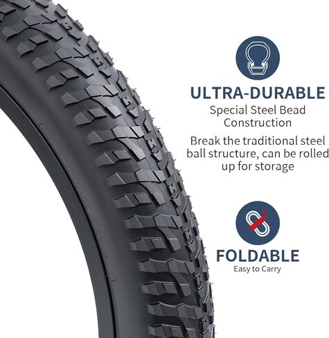 YUNSCM 20" Bike Tires 20x2.125/57-406 and 20" Bike Tubes Schrader Valve with 2 Rim Strips Compatible with Mountain/Off Road Bike 20 x 2.10 20 x 2.125 20 x 2.20 Bicycle Tires and Tubes (A-1751) in Saudi Arabia
