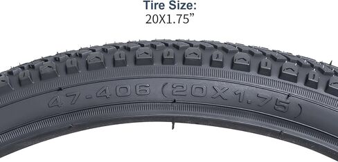 2 Pack 20" Bike Tires 20 x 1.75(47-406) Plus 2 Pack Bike Tubes 20x1.5/1.75 AV32mm Schrader Valve Compatible with 20x1.75 Most Bike Tires(YH-Black) in Saudi Arabia