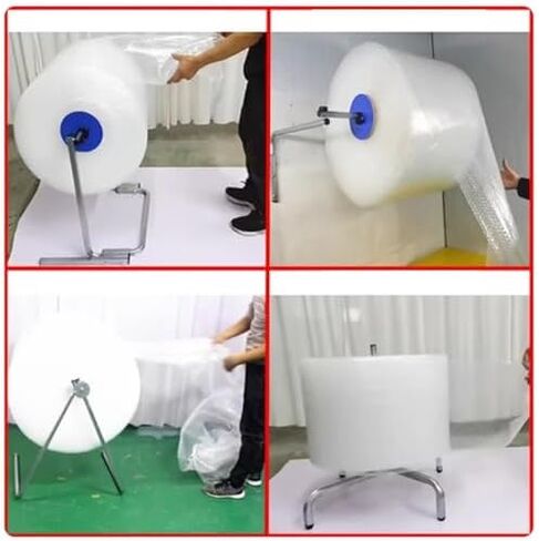 Wall Mounted Bubble Wrap Dispenser, Heavy Duty Manual Roll Stand for Industrial Packaging Station in Saudi Arabia