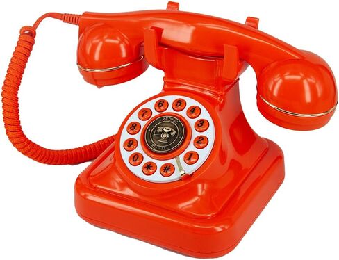 Land Line Telephones for Home Old Fashioned Dial Button Phone, Used for Office Hotel and Home. (Pink) in Saudi Arabia