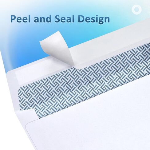 1000 Pack #6-3/4 Security Envelopes Self Seal - 3-5/8 x 6-1/2 Inch White Business Envelopes Peel and Seal Closure, 28 LB Windowless Blue Security Tinted Envelope Bulk in Saudi Arabia