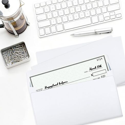 1000 Pack #6-3/4 Security Envelopes Self Seal - 3-5/8 x 6-1/2 Inch White Business Envelopes Peel and Seal Closure, 28 LB Windowless Blue Security Tinted Envelope Bulk in Saudi Arabia