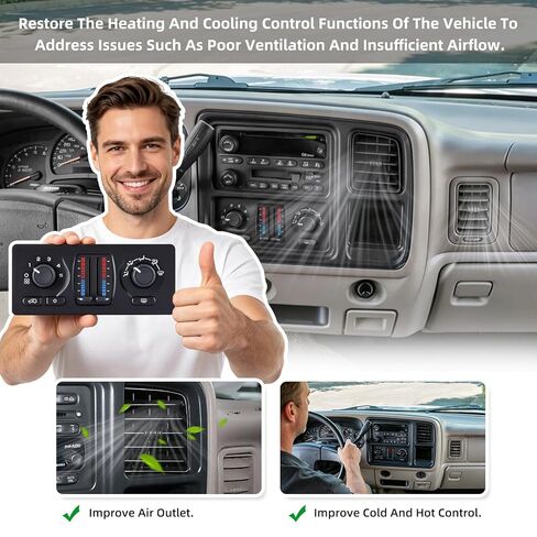599-210XD Climate Control Module Heater Panel, Compatible with 2003-2007 for Chevrolet,GMC Replaces 10370034 10370033 10395426 in Saudi Arabia
