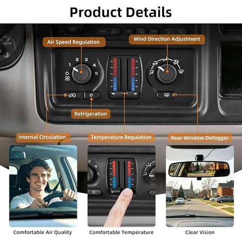 599-210XD Climate Control Module Heater Panel, Compatible with 2003-2007 for Chevrolet,GMC Replaces 10370034 10370033 10395426 in Saudi Arabia
