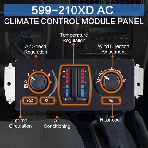 599-210XD Climate Control Module Heater Panel, Compatible with 2003-2007 for Chevrolet,GMC Replaces 10370034 10370033 10395426 in Saudi Arabia