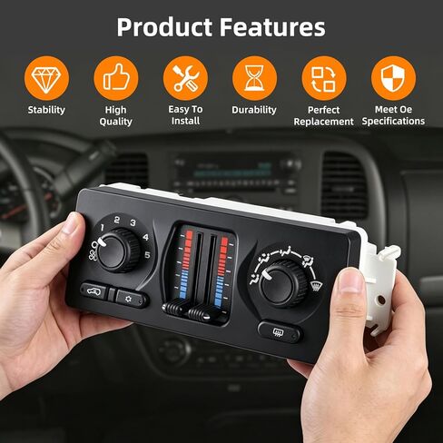 599-210XD Climate Control Module Heater Panel, Compatible with 2003-2007 for Chevrolet,GMC Replaces 10370034 10370033 10395426 in Saudi Arabia
