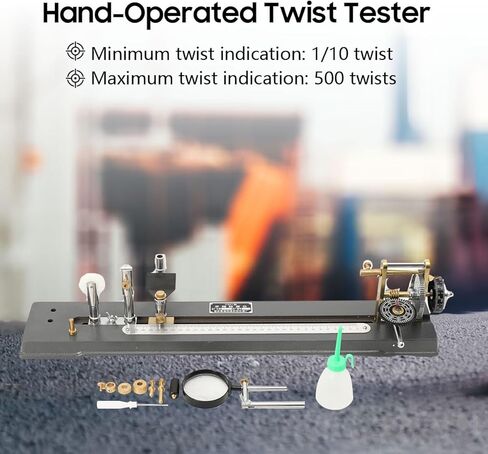 Manual Yarn Twist Tester Counter Fiber Textile Testing Machine Yarn Twist Testing/untwisting Machine/Textile Instruments and Equipment for Production Line Inspection, 0-11.8" in Saudi Arabia