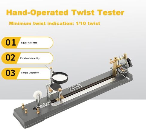 Manual Yarn Twist Tester Counter Fiber Textile Testing Machine Yarn Twist Testing/untwisting Machine/Textile Instruments and Equipment for Production Line Inspection, 0-11.8" in Saudi Arabia