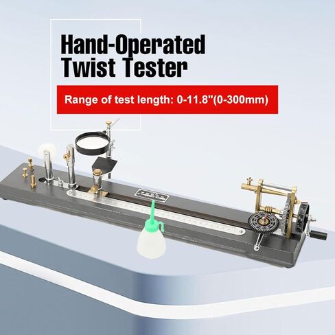 Manual Yarn Twist Tester Counter Fiber Textile Testing Machine Yarn Twist Testing/untwisting Machine/Textile Instruments and Equipment for Production Line Inspection, 0-11.8" in Saudi Arabia