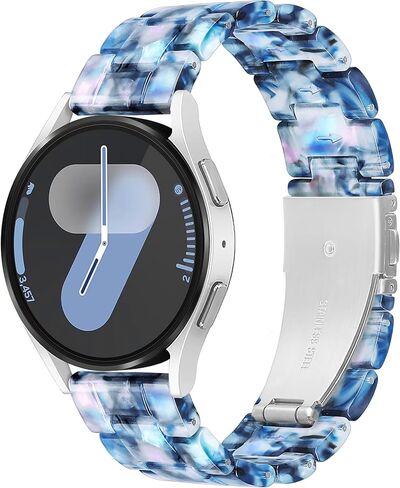 أحزمة الراتنج متوافقة مع ساعة Samsung Galaxy Watch 6 5 40 مم 44 مم/Pro 45 مم، ساعة Galaxy Watch 4 40 مم 44 مم، Galaxy Active 2 40 مم 44 مم، سوار 20 مم لساعة Galaxy Watch 6 4 الكلاسيكية 42 مم 43 مم 46 مم 47 مم ساعة 3 41 مم للنساء in Saudi Arabia